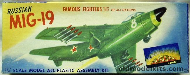 Aurora 1/48 Russian Mig-19 (Yak-25) - Famous Fighters Of All Nations, 66A-79 plastic model kit